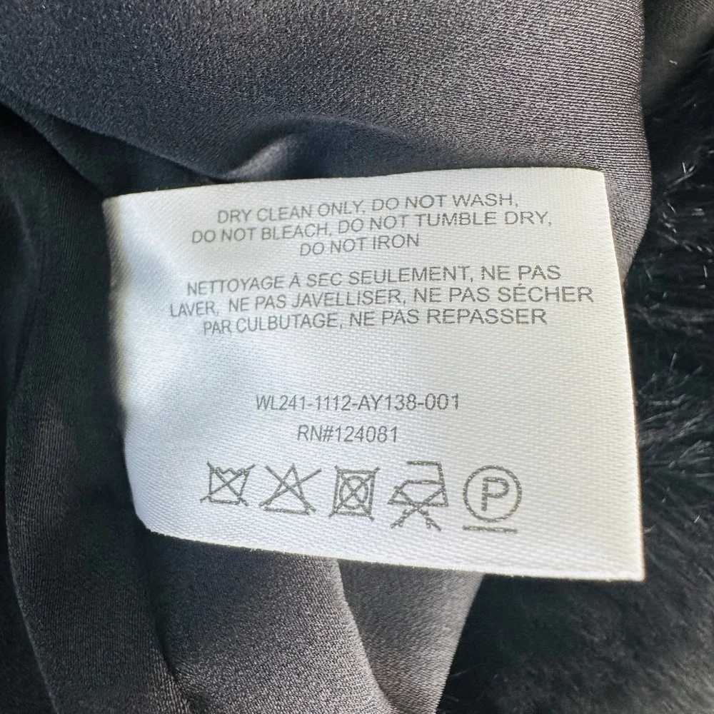 Proenza Schouler Penelope Faux Fur Coat White Label Women's Size Medium Black - Picture 5 of 9